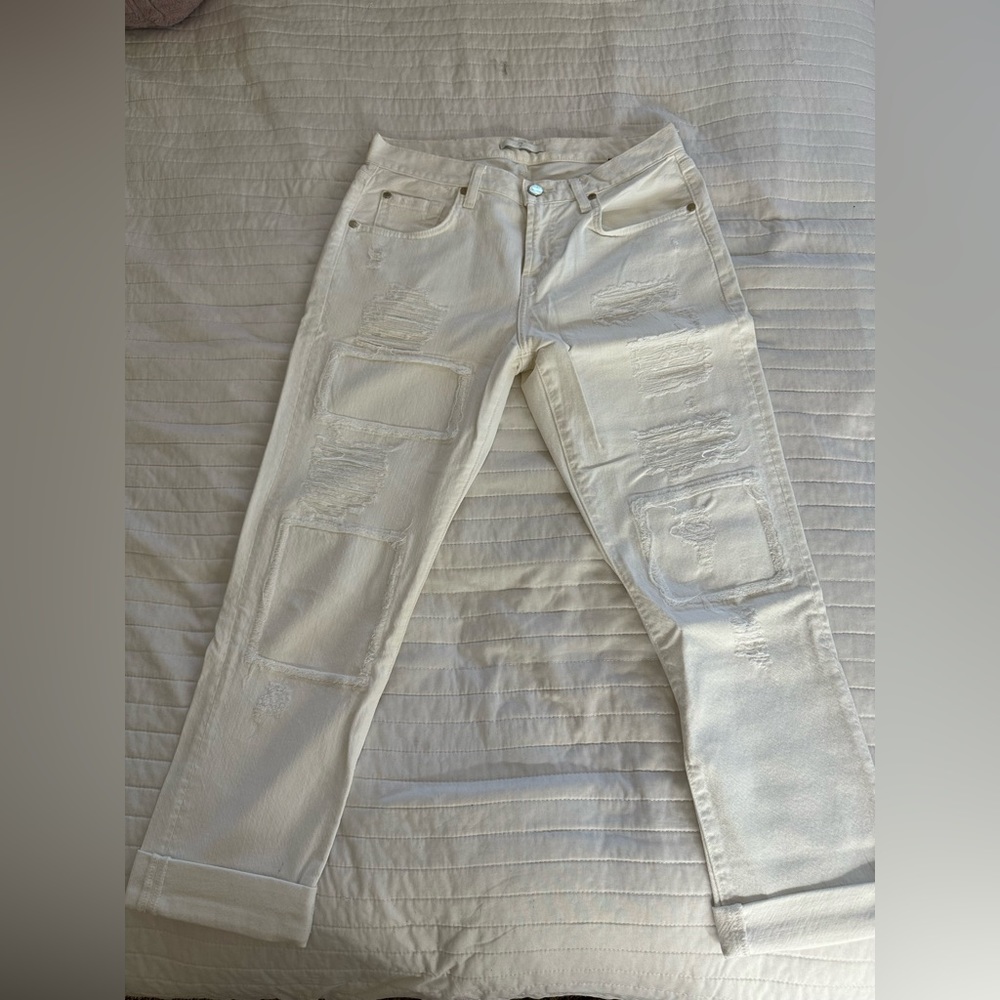 7 For All Mankind cropped straight leg jeans size 25